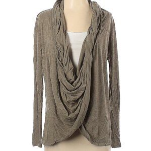 DKNY Tan Drape Cardigan